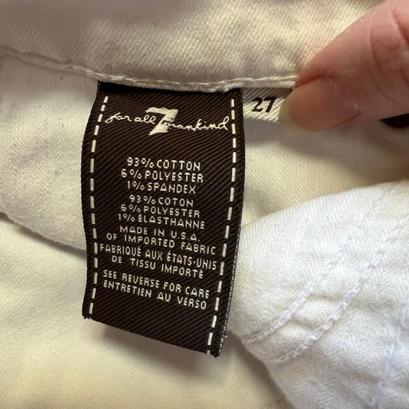 Vintage Y2K 7 For All Mankind white skinny jeans - Picture 5 of 5